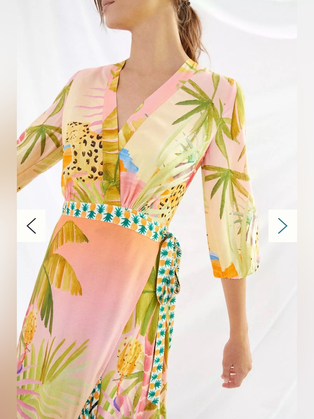 NWOT - Farm Rio Tropical Wrap Maxi Dress - Picture 2 of 9